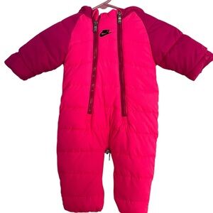 Nike Pink Baby Weather-Resistant Snowsuit size 6-9 months One Piece